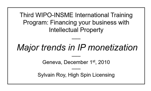 WIPO INS-ME conference Geneva
